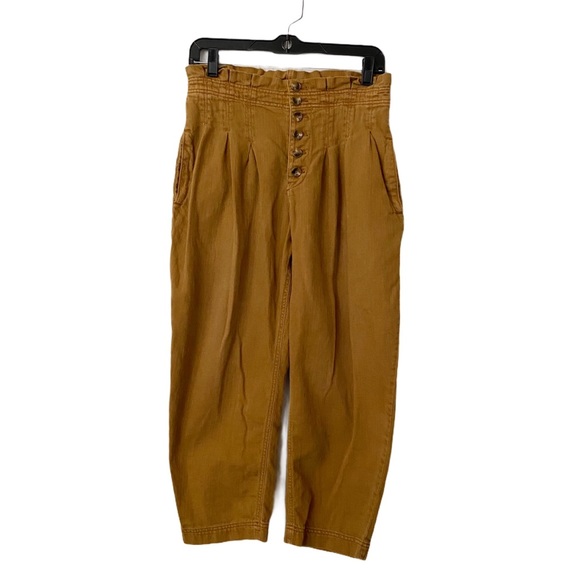 Free People Pants - Free People High Waist Crop Mustard Yellow Pants